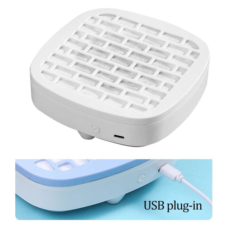 Portable nail polish remover with high suction power and quiet operation. Also suitable for small nail salons. Uses nail polish remover and dust collector.